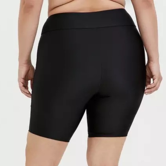 TORRID 9” high rise swim bottoms bicycle shorts, 2X. - Picture 3 of 7